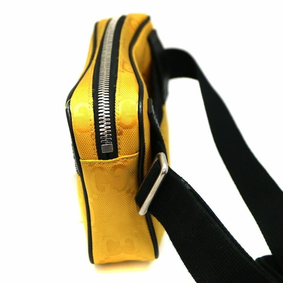 Gucci Body Bag Canvas Leather Black Yellow - Picture 4 of 9